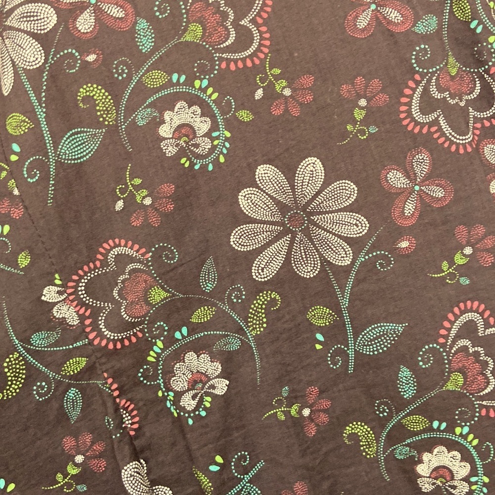 Anthropologie Autograph Brown Sequin Embellished 100% Cotton Blouse Size XL - Picture 4 of 10